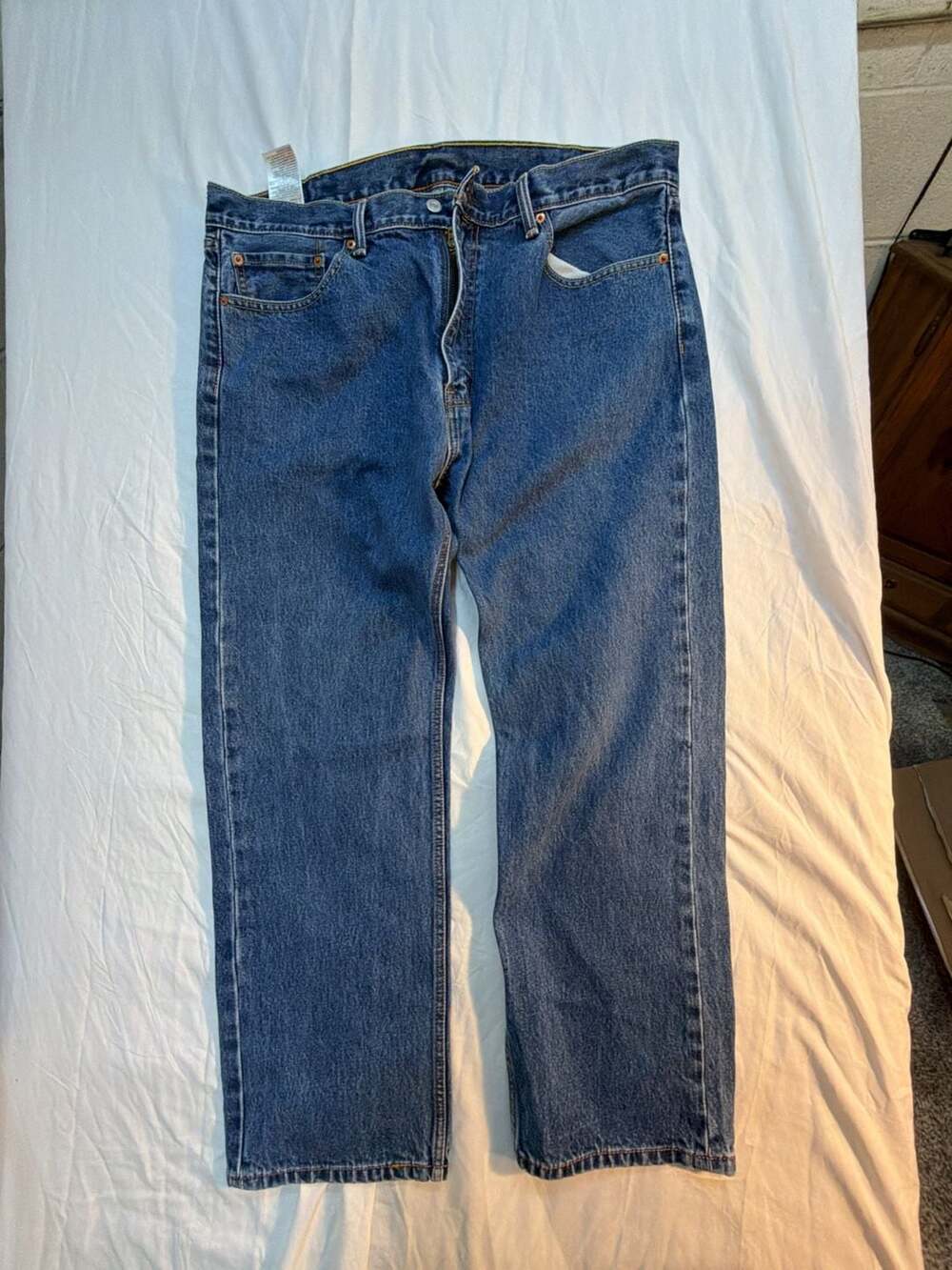 Levi's 505 Regular Fit Straight Leg Jeans Men's Size 40x30 Blue Denim
